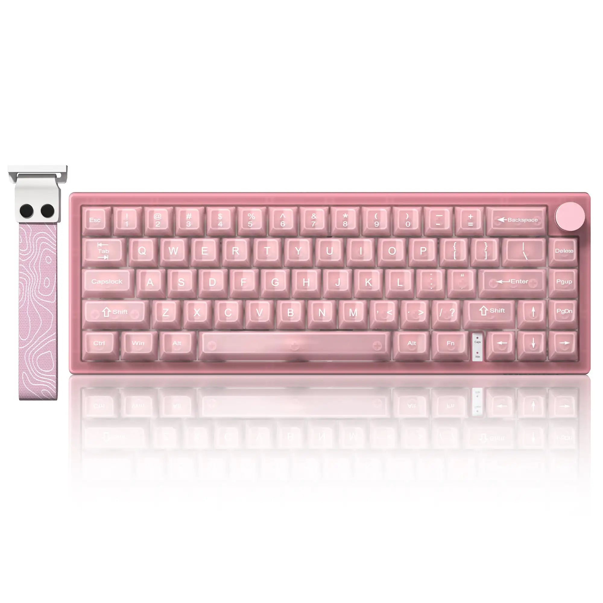 Womier VK66 Pro Wired Mechanical Keyboard VIA Support Gasket Mount RGB Hot Swappable Keyboard with Knob